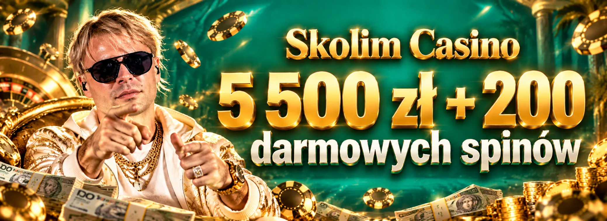 Skolim Casino — Pakiet powitalny 5 500 zł i 200 darmowych spinów — 5 500 zł + 200 DS